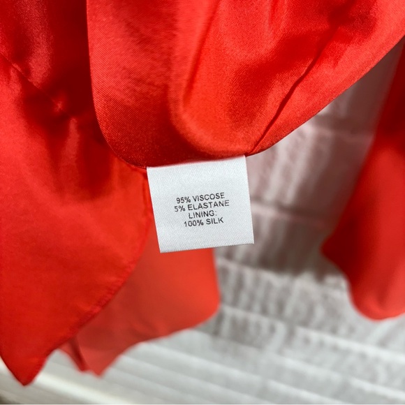 Michelle Mason Off Shoulder Cowl Neck Mini Dress Watermelon 2 NWT - Picture 5 of 5